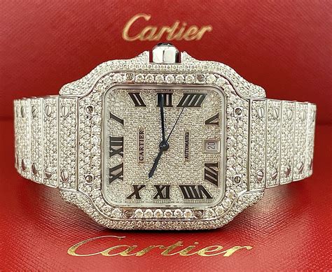 cartier iced out watch price.